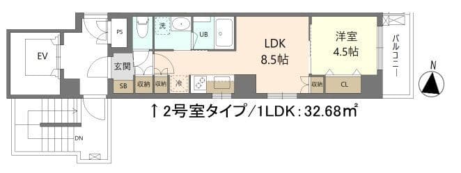 Grand-Mére横浜大口 302 間取り図