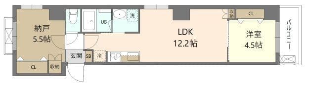 Grand-Mére横浜大口 501 間取り図