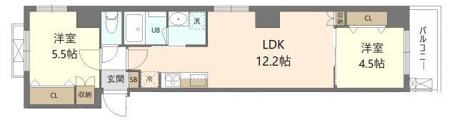 Grand-Mére横浜大口 701 間取り図