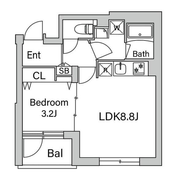 GranDuo経堂14 203 間取り図