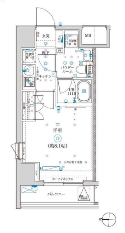 イアース練馬 601 間取り図
