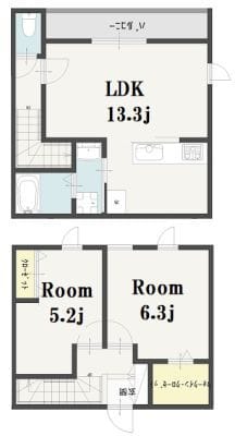 Imagawa Mid Garden Suite 111 間取り図