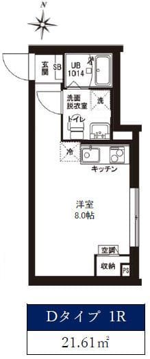 レピュア東大島駅前レジデンス 204 間取り図