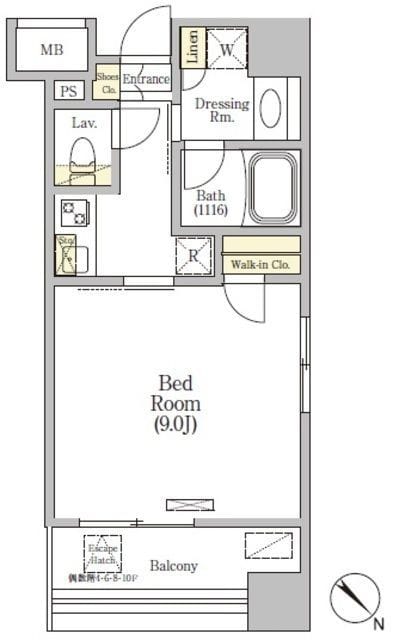 プラージュベイ横濱関内 903 間取り図