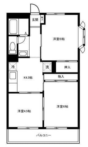 セントラルハイツいちのえ 101 間取り図