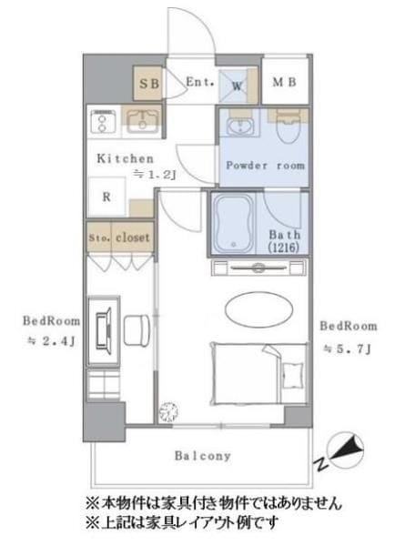 フォレシティ文京茗荷谷 203 間取り図