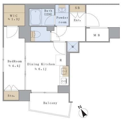 フォレシティ文京茗荷谷 306 間取り図