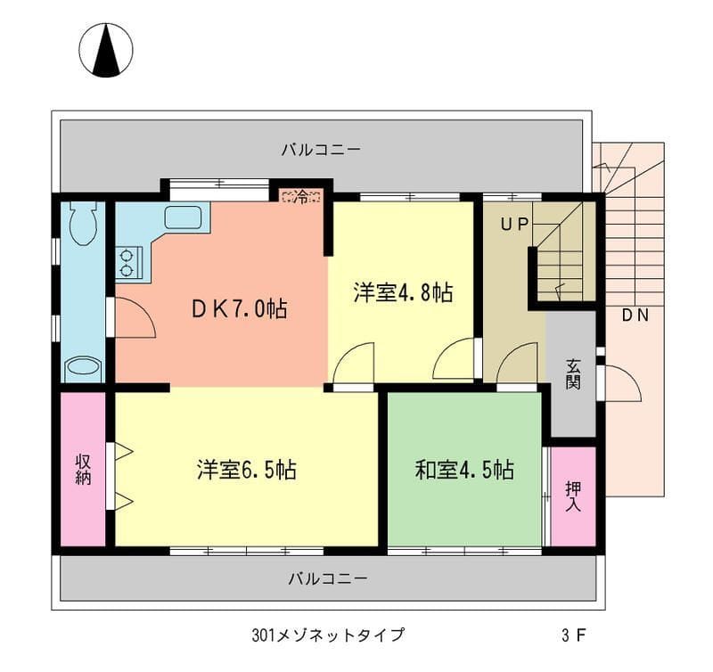 セナハイツ 301 間取り図