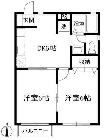 キャトルメゾン 202 間取り図
