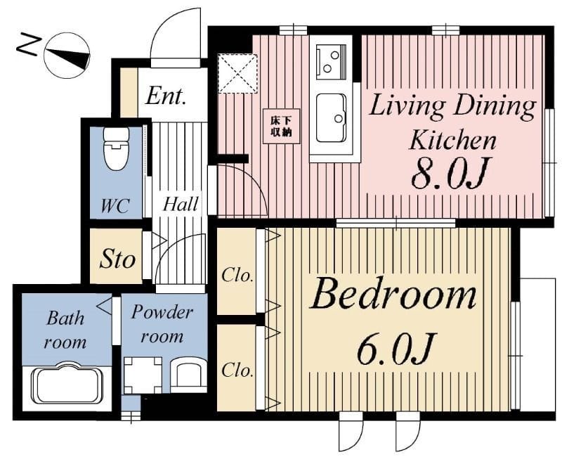 フィリカーラ上用賀 101 間取り図