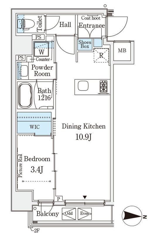 イプセ押上 304 間取り図