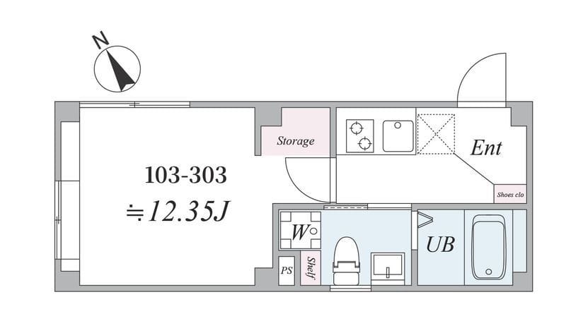 サンキャピタル北新宿 203 間取り図