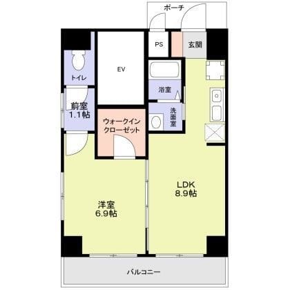 ロリエ笹塚 1301 間取り図