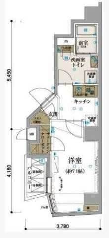リヴシティ文京春日 1002 間取り図
