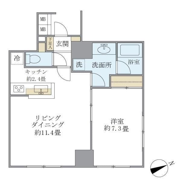 KDXレジデンス秋葉原 101 間取り図
