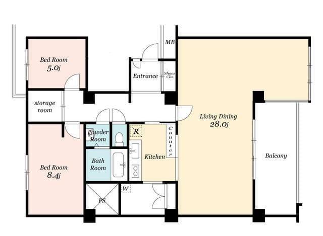 高輪パーク・マンション 406 間取り図