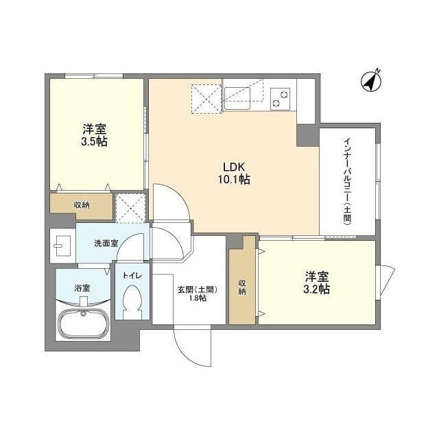 ウェルスクエア目黒 401 間取り図
