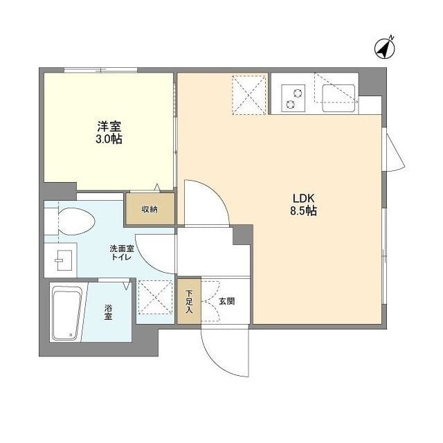 ウェルスクエア目黒 501 間取り図