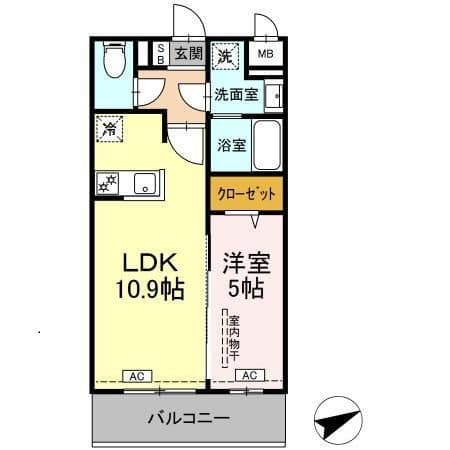 ロイジェントパークス西馬込 204 間取り図