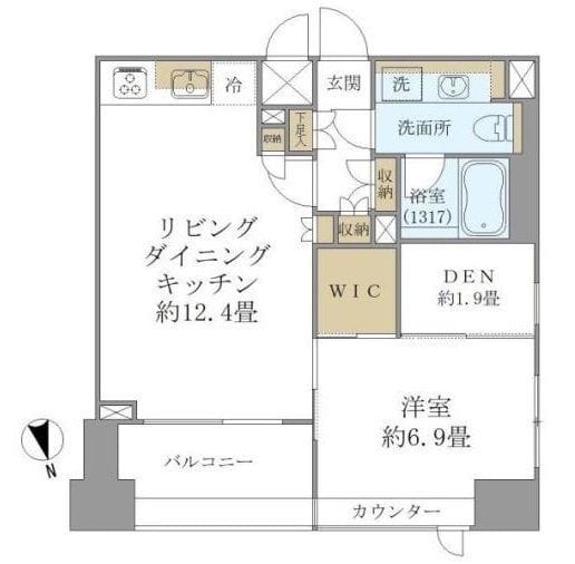 レゾン アレグレ 401 間取り図