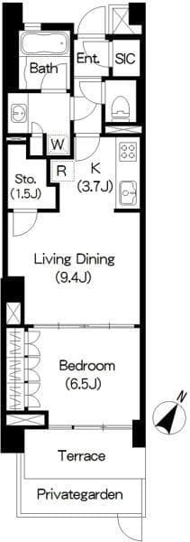 Brillia ist 三軒茶屋 ブラッサムテラス 112 間取り図