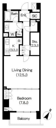 Brillia ist 三軒茶屋 ブラッサムテラス 220 間取り図