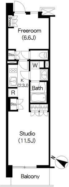 Brillia ist 三軒茶屋 ブラッサムテラス 311 間取り図