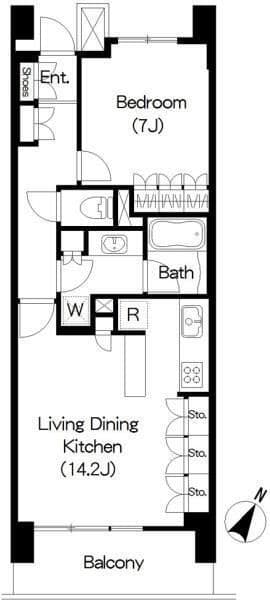 Brillia ist 三軒茶屋 ブラッサムテラス 318 間取り図