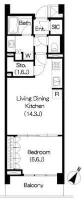 Brillia ist 三軒茶屋 ブラッサムテラス 326 間取り図