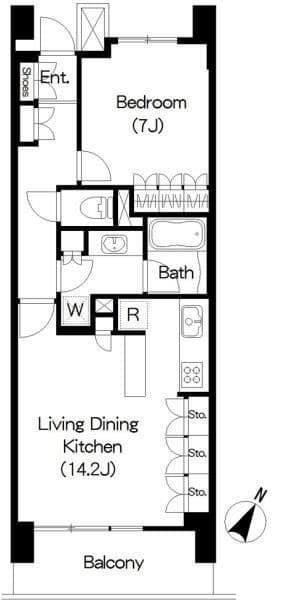 Brillia ist 三軒茶屋 ブラッサムテラス 807 間取り図