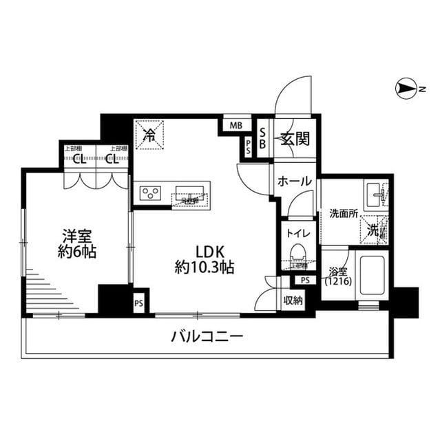 プレール・ドゥーク世田谷代田 601 間取り図