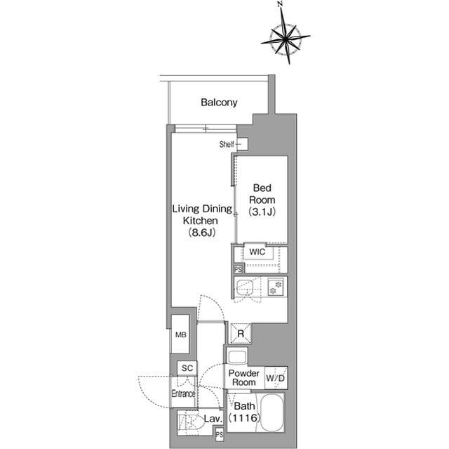 コンフォリア・リヴ北新宿 0802