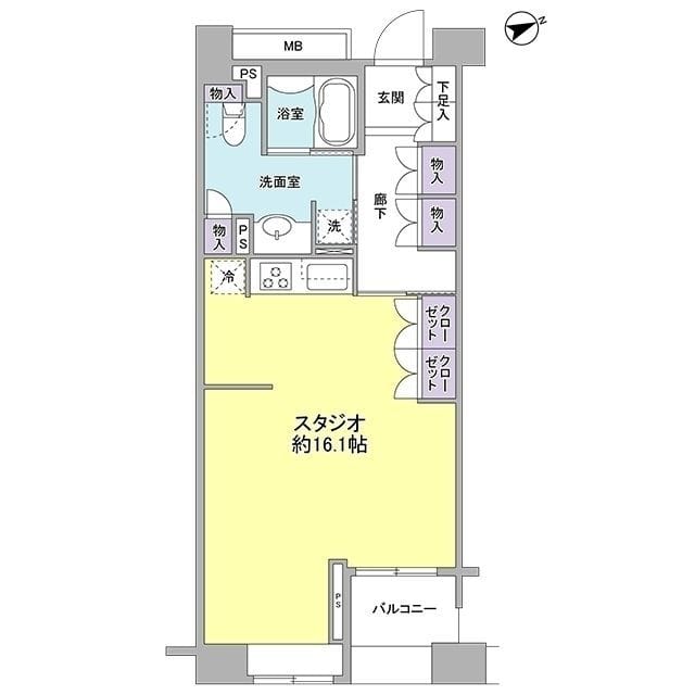 パークフラッツ銀座イースト 0402 間取り図