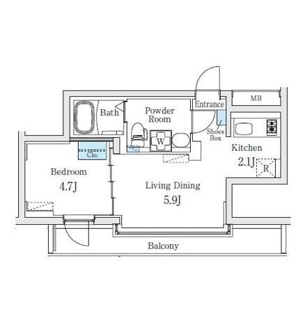 Fika池袋 504 間取り図