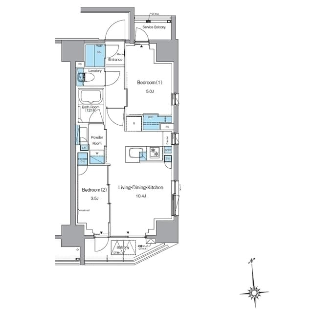 ルフォンプログレ上野稲荷町 0306 間取り図