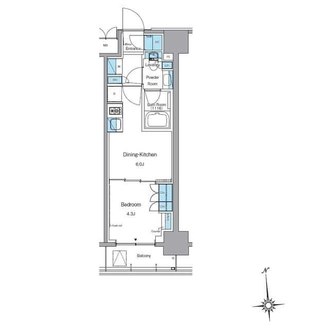 ルフォンプログレ上野稲荷町 0503 間取り図
