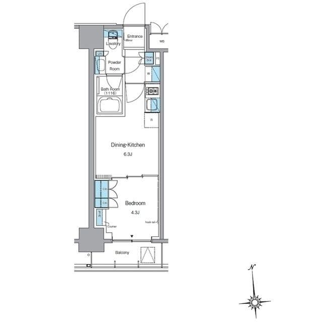 ルフォンプログレ上野稲荷町 0604 間取り図