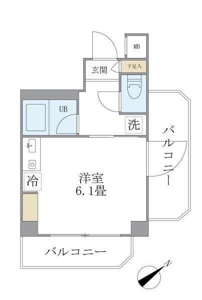 ラ・フラッツ 201 間取り図