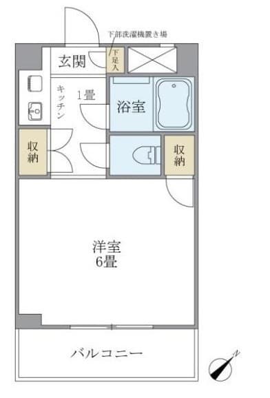 ラ・フラッツ 203 間取り図
