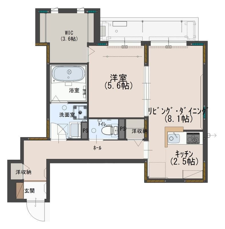 ラシーネ大泉町 301 間取り図