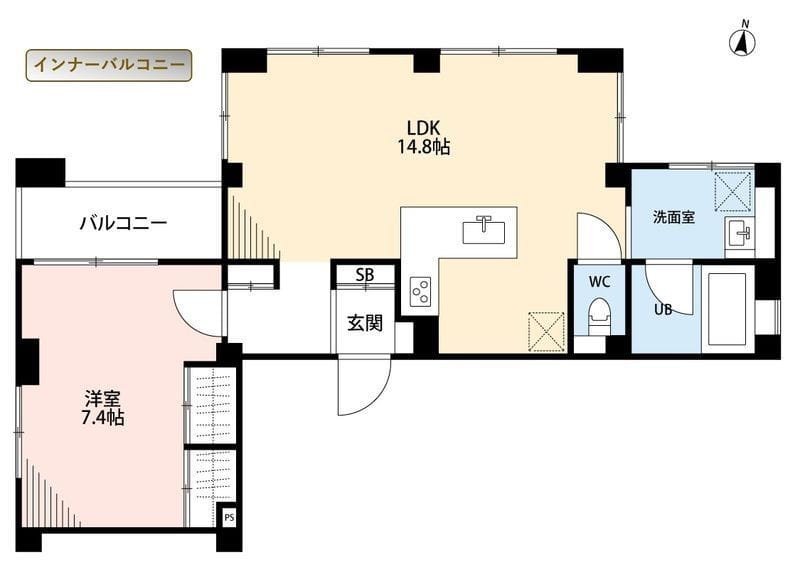 SOLUM世田谷砧 402 間取り図