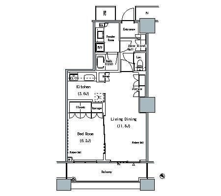 THE TOKYO TOWERS MIDTOWER 1130 間取り図