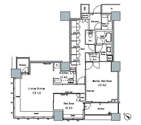 THE TOKYO TOWERS MIDTOWER 3015 間取り図