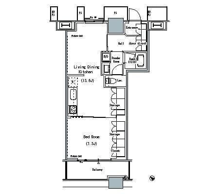 THE TOKYO TOWERS MIDTOWER 616 間取り図
