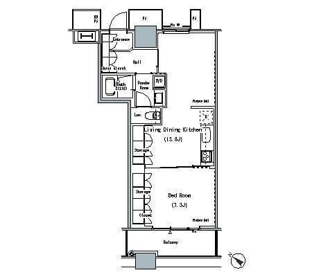 THE TOKYO TOWERS MIDTOWER 911 間取り図