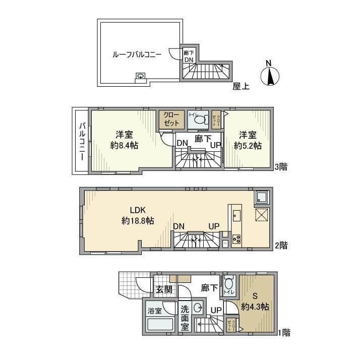 天神町戸建 0 間取り図