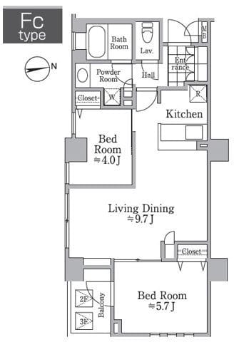 レジディア西小山 0215 間取り図