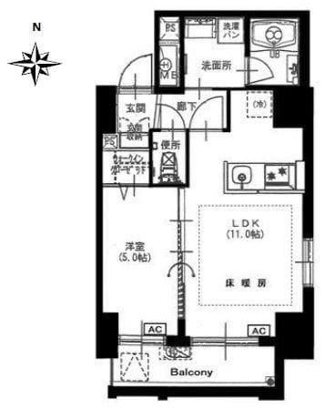カーサ麻布ル・グラン 502 間取り図