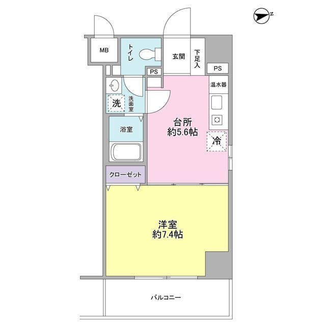 ヴェルデ東日本橋 0704 間取り図
