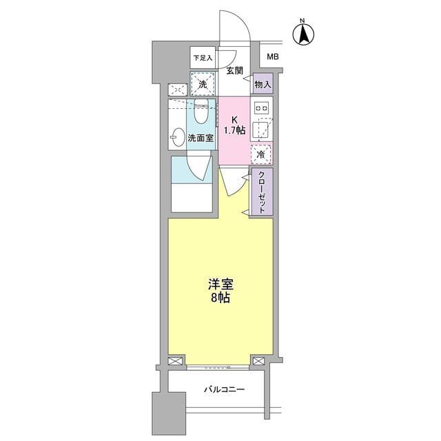 パークフラッツ中目黒 0305 間取り図